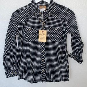 Kids Rose Pistol black and white flannel